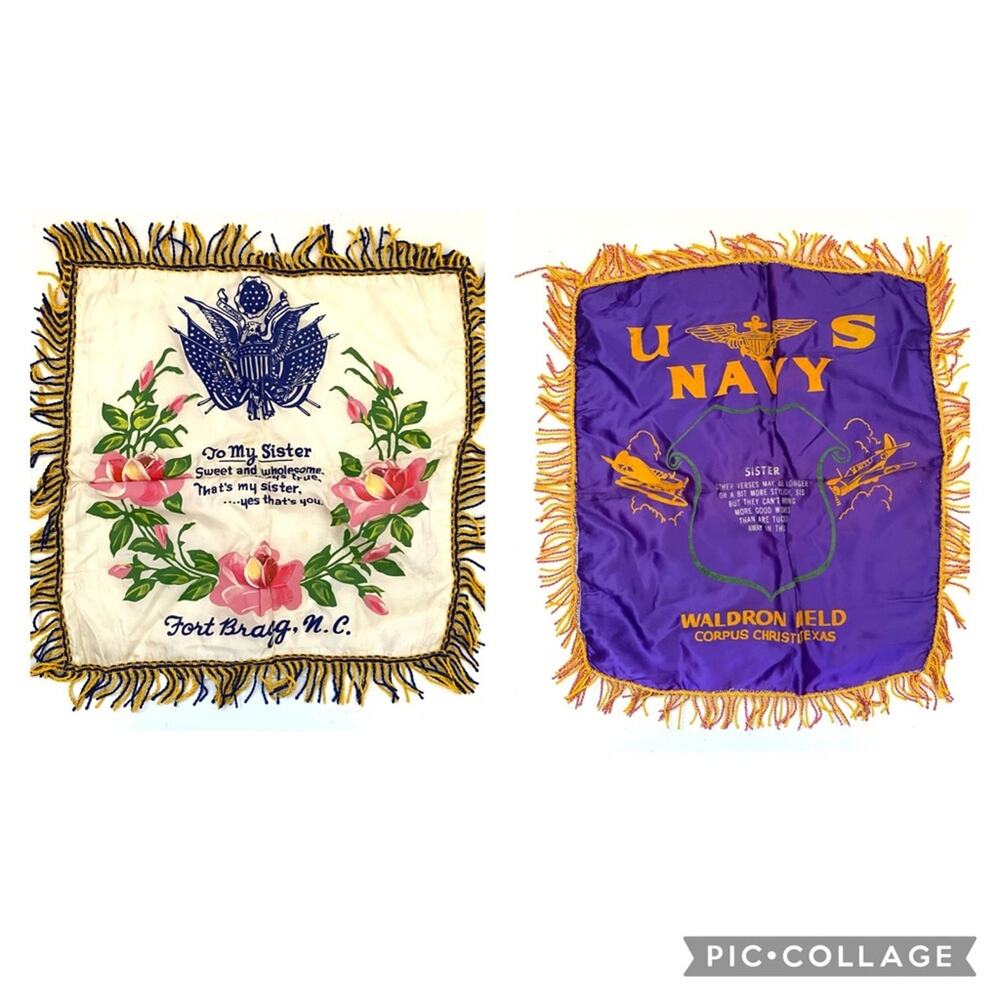 WWII US Navy Sister Pillow Case Covers Set